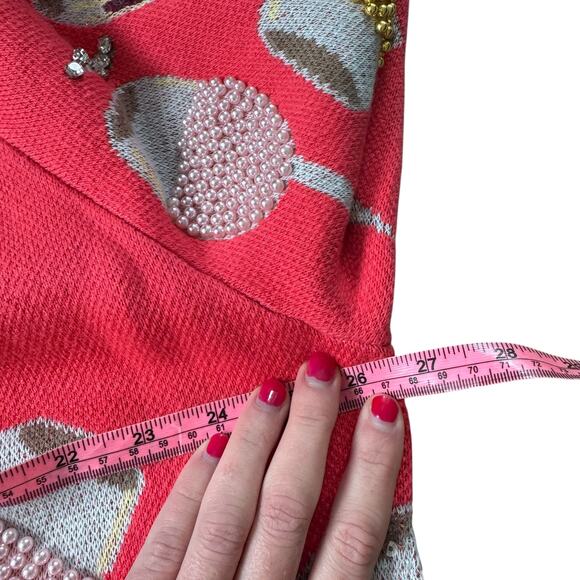 Queen of Sparkles Wine Glass Cardigan Sweater - Picture 11 of 13